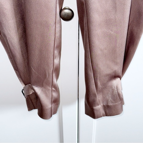New! Aritzia Babaton Refined Satin Cargo Pant Sz 4 Deep Taupe - Picture 9 of 16